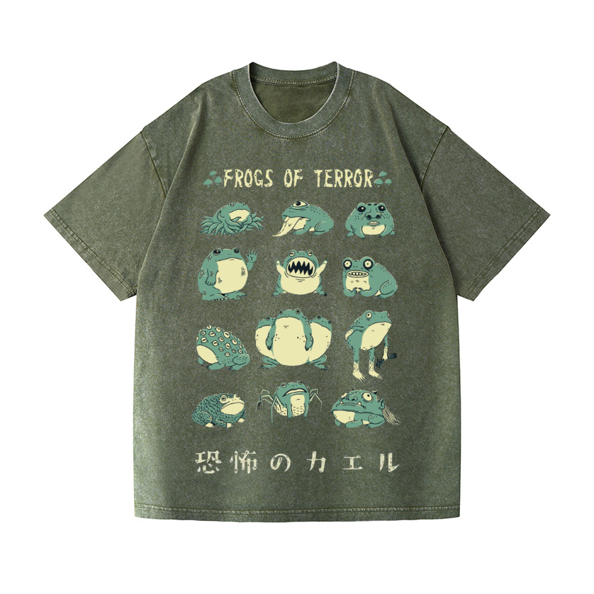 Frog Vintage Wash Japanese Design T-Shirt