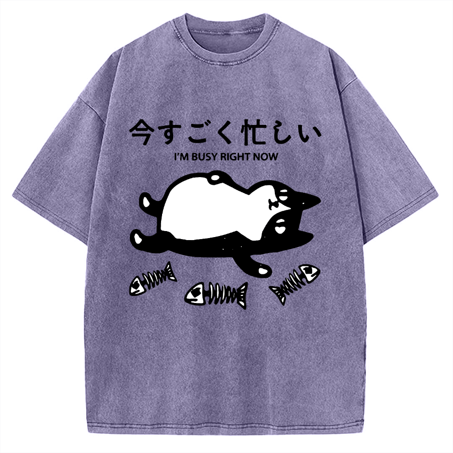 I'm Busy Right Now Vintage Washed T-shirt