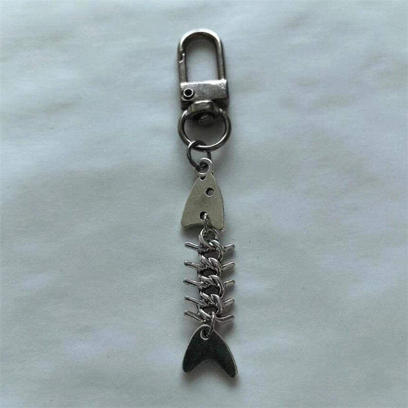 Fishbone Keychain Pendant