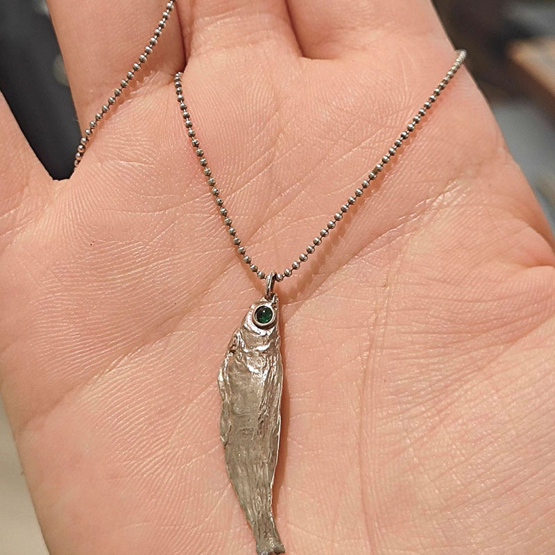 Green-Eyed Dried Fish Necklace