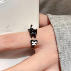 Black Cat Open Ring