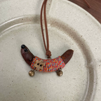 Natural Peapod Funny Dachshund Necklace