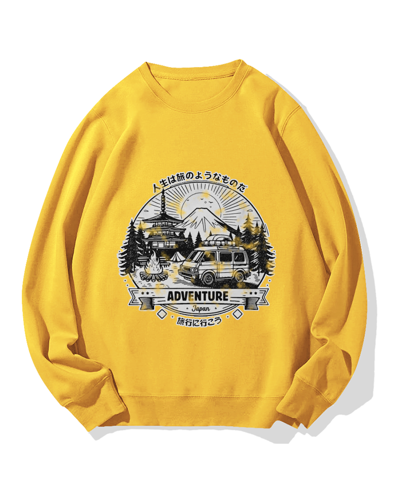 Adventure Travel in Japan Cotton Sweatshirt