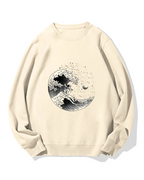 Astronaut surfing the waves Cotton Sweatshirt
