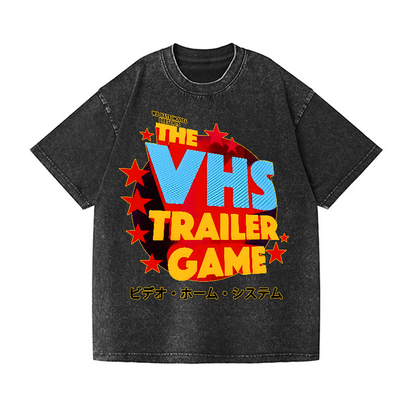 VHS Vintage Wash Japanese Design T-Shirt
