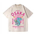 Osaka Dotonbori Drunken Octopus Vintage Wash Japanese Design T-Shirt