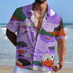 Romantic Seaside Polka Dot Hawaiian Shirt