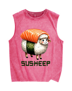 SuSheep Vintage Distressed Washed Tank Top