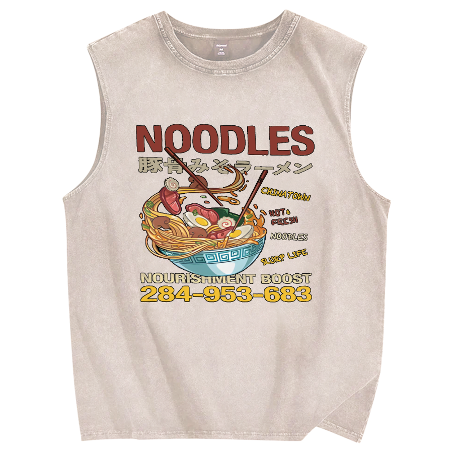 Pork bone miso ramen Vintage Distressed Washed Tank Top
