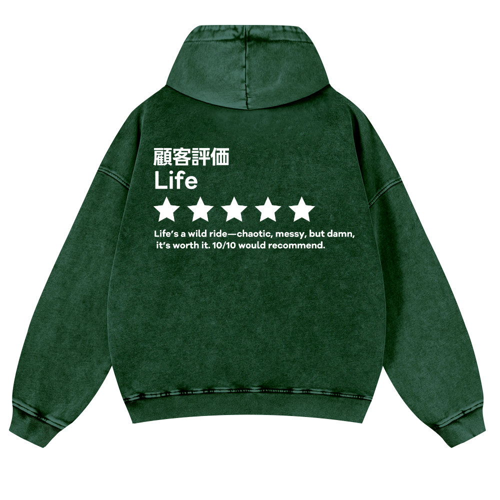 Life Vintage Washed Cotton Back Art Hoodie