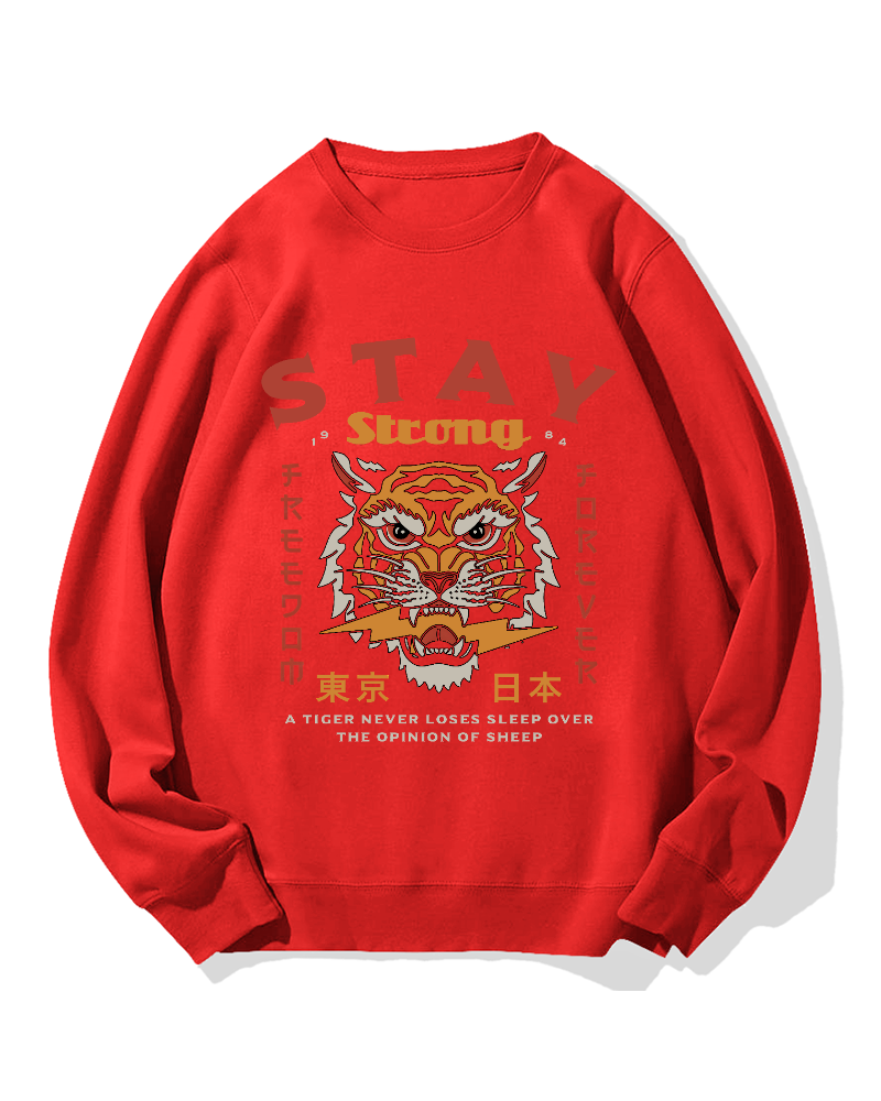 Stay Strong Tiger Cotton Sweatshirt