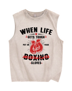 Boxing Gloves Vintage Distressed Washed Tank Top