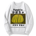 Japanese Yellow Punpkin Geek Cotton Sweatshirt