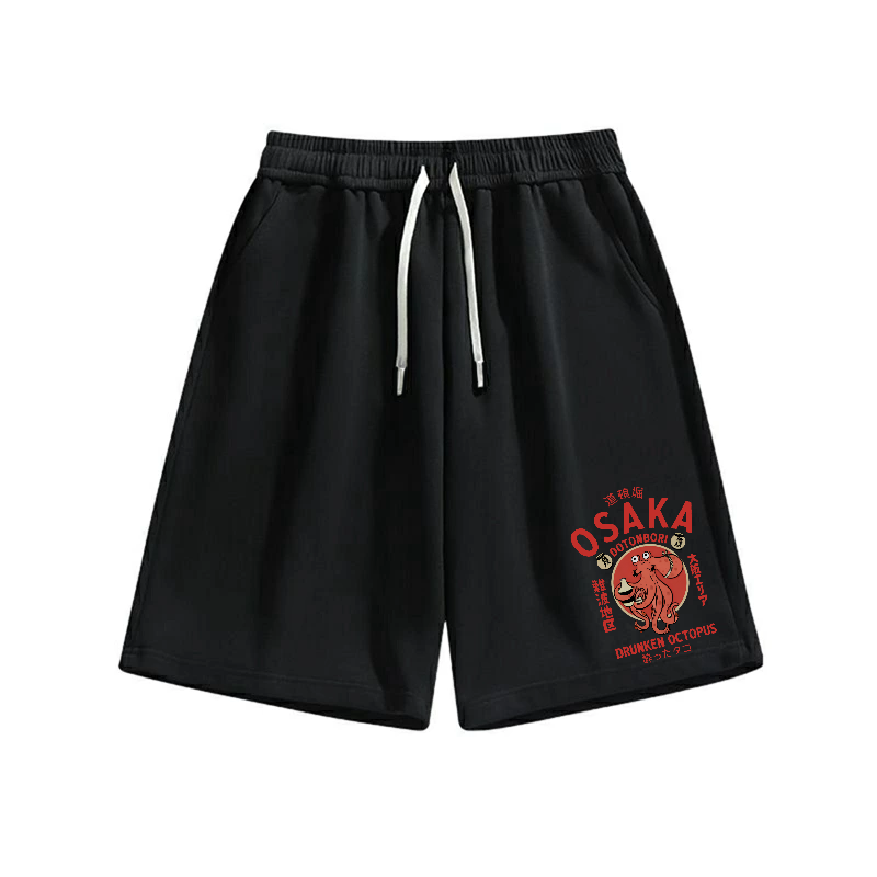 Osaka Octopus Cotton Casual Shorts