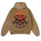 Osaka Octopus Vintage Washed Cotton Back Art Hoodie