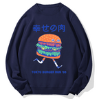 Happy Hamburger Geek Cotton Sweatshirt
