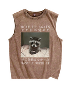 Hell Won't Take Me Vintage Distressed Washed Tank Top