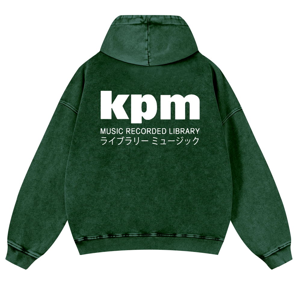 KPM Music Recorded Library Vintage Washed Cotton Back Art Hoodie
