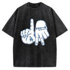 LA  Sign & Baseball Vintage Washed T-shirt