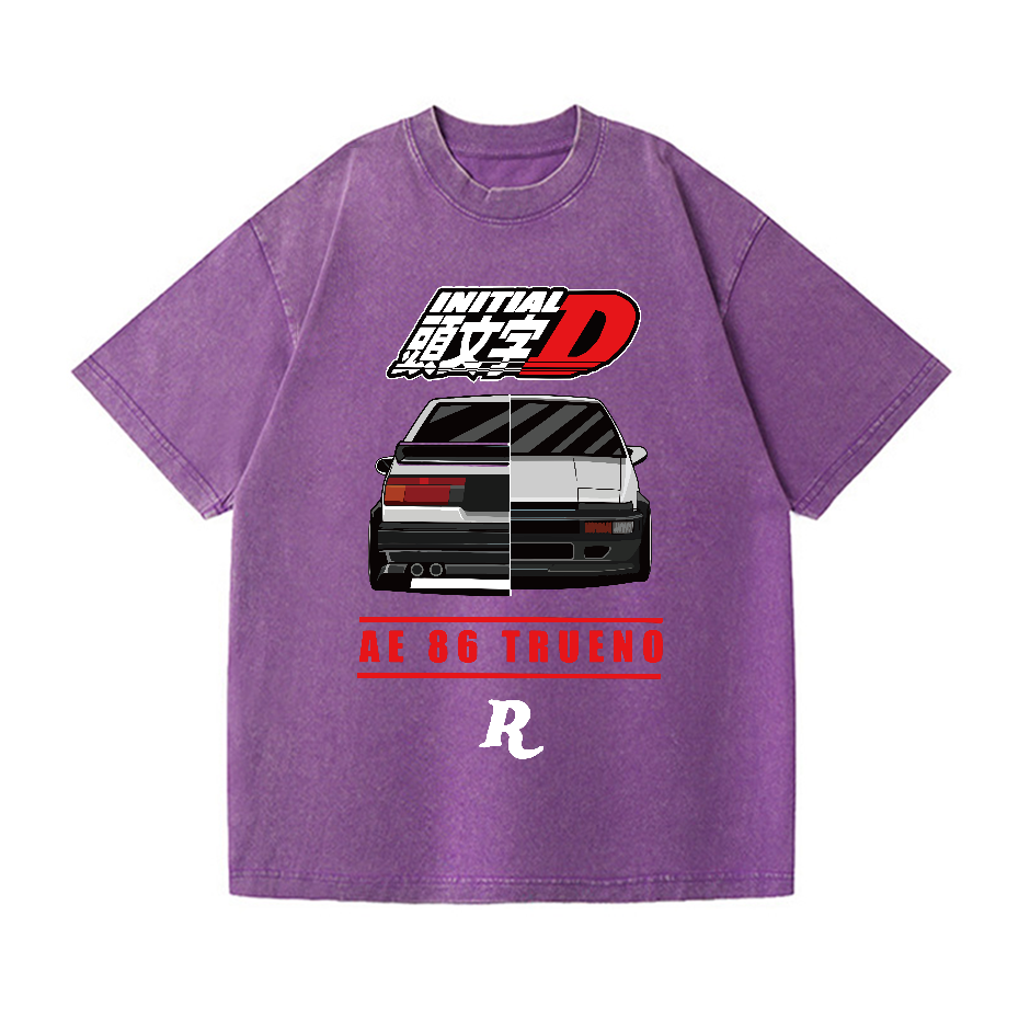 Initial D Vintage Wash Japanese Design T-Shirt