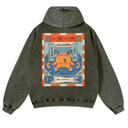 Ramen Octopus Vintage Washed Cotton Back Art Hoodie