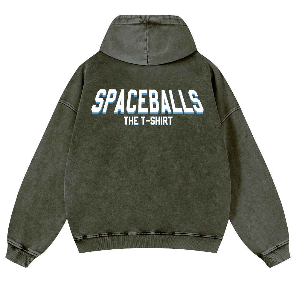 Spaceballs Vintage Washed Cotton Back Art Hoodie