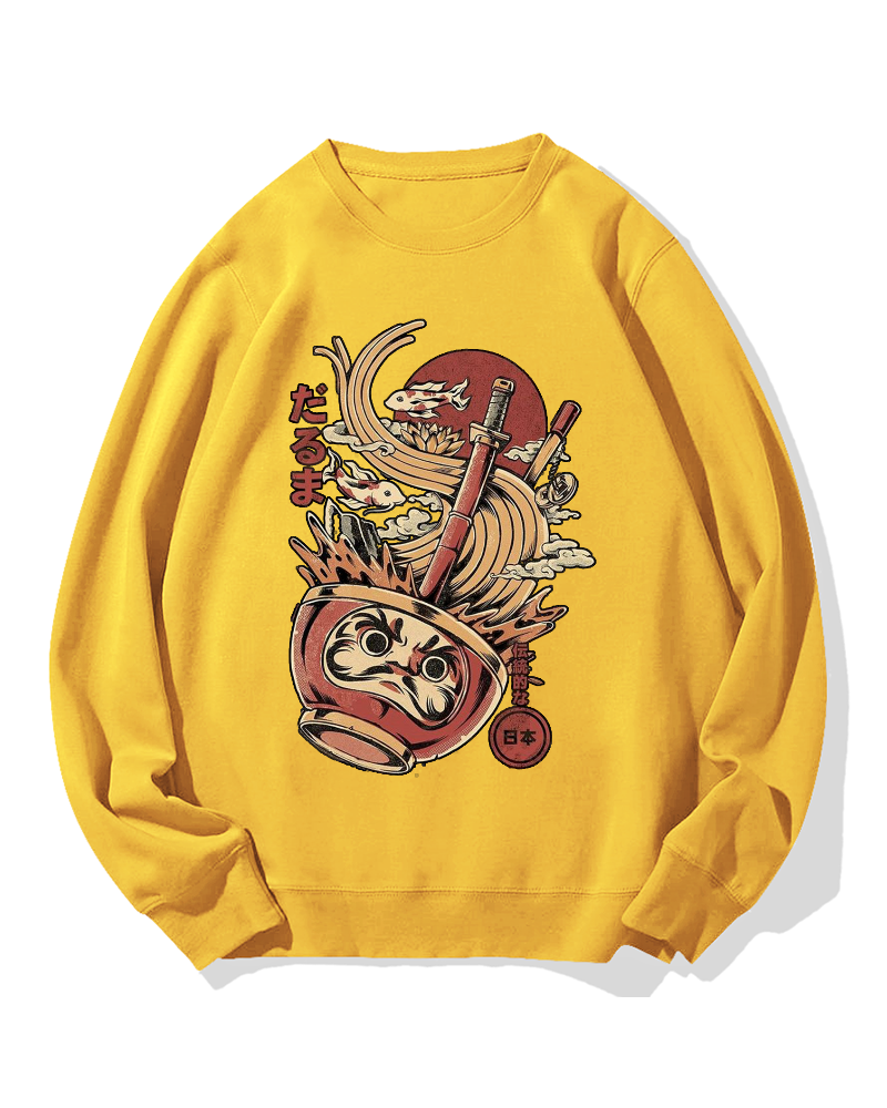 Traditional Daruma Ramen Cotton Sweatshirt