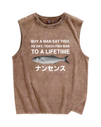 Funny To A Lifetime Vintage Distressed Washed Tank Top