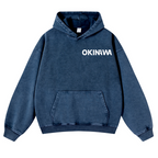 Okinawa Vintage Washed Cotton Back Art Hoodie