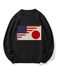 Japan-US Flag Cotton Sweatshirt