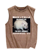 Puffy Rat Vintage Distressed Washed Tank Top