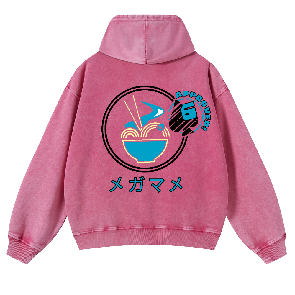 Ramen Vintage Washed Cotton Back Art Hoodie