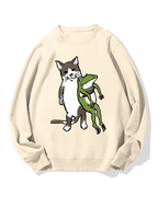 Cat&Frog Cotton Sweatshirt