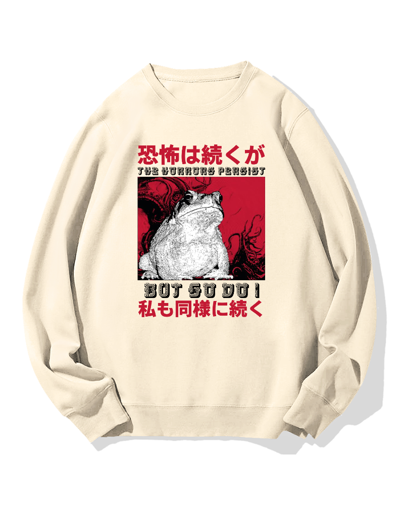 Scary frog Cotton Sweatshirt