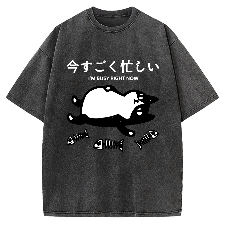 I'm Busy Right Now Vintage Washed T-shirt