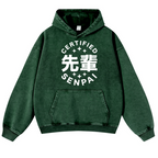 Senpai Vintage Washed Thick Cotton Hoodie