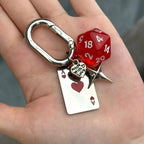 Poker dice keychain