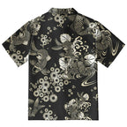 Elegant Koi Floral Aloha Hawaiian Shirt