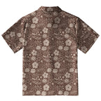 Mocha Floral Aloha Hawaiian Shirt
