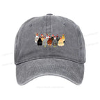 A Flock Of Christmas Chickens Washed Cap