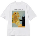 Black Cat With Sunflowers Classic T-Shirt