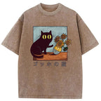 Van Gogh's Cat Washed T-Shirt