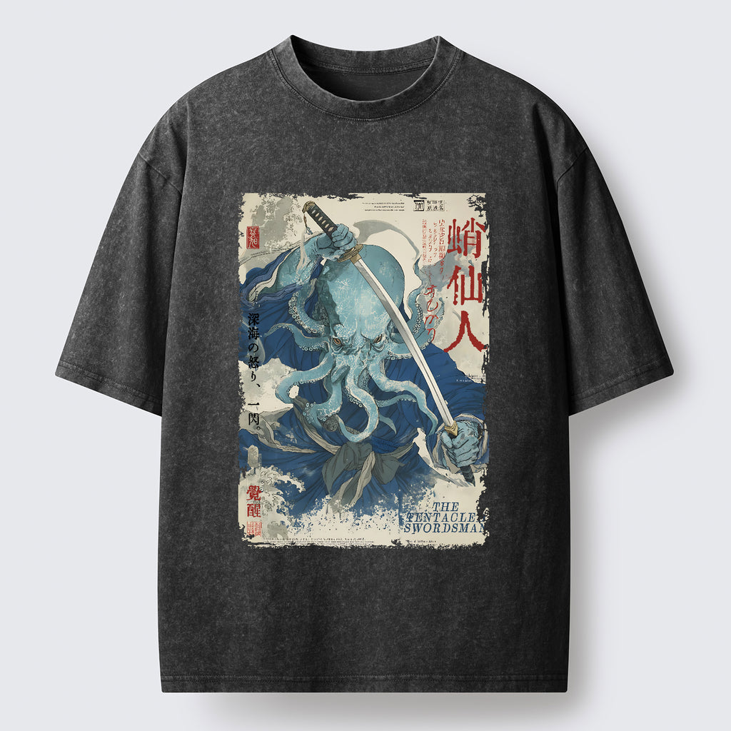 Cool Octopus Sage Washed T-Shirt