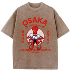 Osaka Octopus Monster Japan Washed T-Shirt
