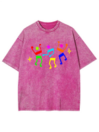 Unisex Dance Till Collapse Printed Washed Tee