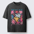 Positive Flower Vibe Washed T-Shirt