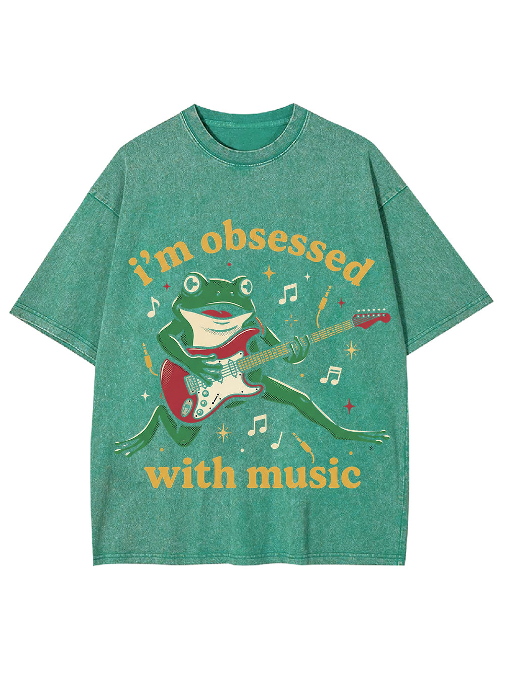 Unisex I’m obsessed with music Printed Washed Tee