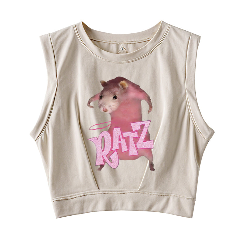 RATZ Pink Mouse Sleeveless Crop Top
