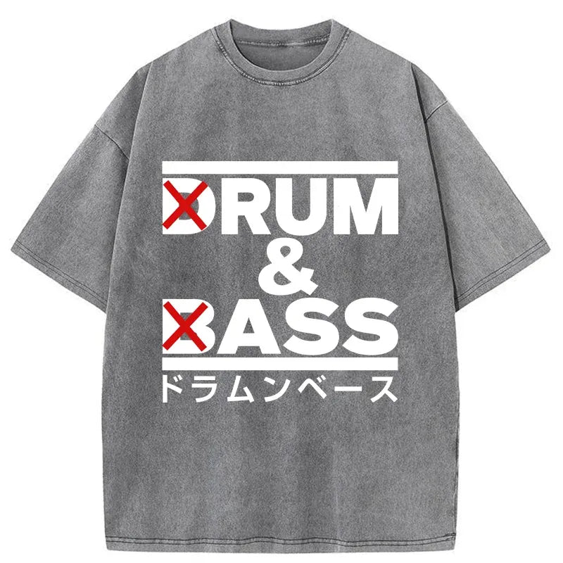 Drum And Bass Funny Washed T-Shirt