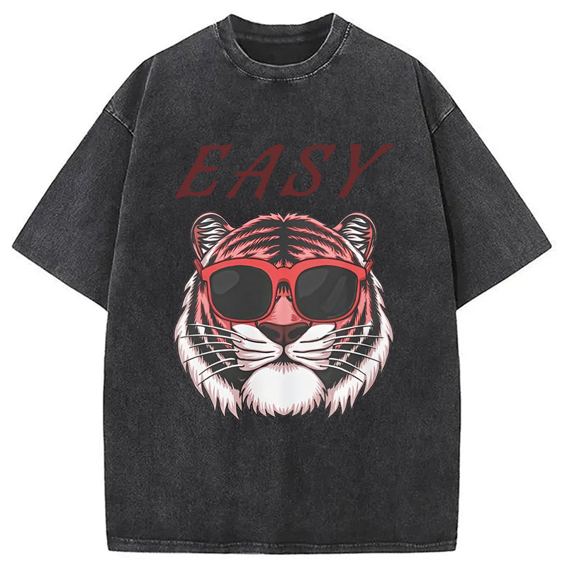 Easy Pink Tiger Washed T-Shirt